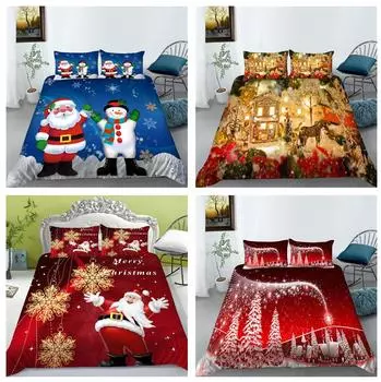 Рождественское постельное белье, пододеяльник, наволочка, комплект AU King, полноразмерная односпальная/двуспальная кровать, домашнее постельное белье, Рождественский пододеяльник Baby 100x135cm