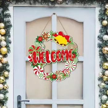 Рождественское приветствие, настенное украшение на дверь, Счастливого Рождества