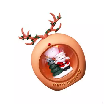 Рождественское светящееся настольное украшение, светящееся настольное украшение, декоративная смоляная рождественская фигурка Orange Santa Claus