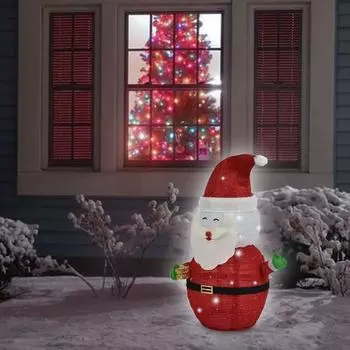 Рождественское светящееся украшение металлический каркас стоячий снеговик пингвин Санта-Клаус со светодиодными огнями работающее от батареек рождественское украшение для внутреннего и наружного декора Snowman