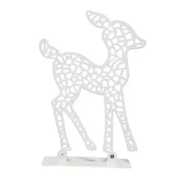 Рождественское светящееся украшение в виде оленя, светодиодная подсветка, 2D железная семья оленей для двора, патио, лужайки, сада, домашнего декора для рабочего стола A