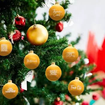 Рождественское украшение 6 см Рождественский шар подвесное украшение Яркий шар-бочка гальванизированный пластиковый шар One Size