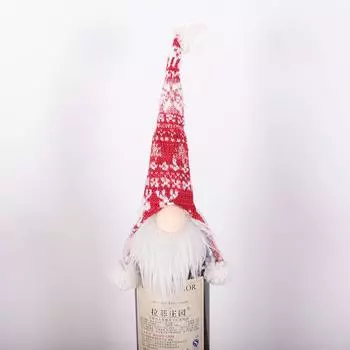 Рождественское украшение Безликая кукла Держатель бутылки вина Санта-Клауса Мешок вина