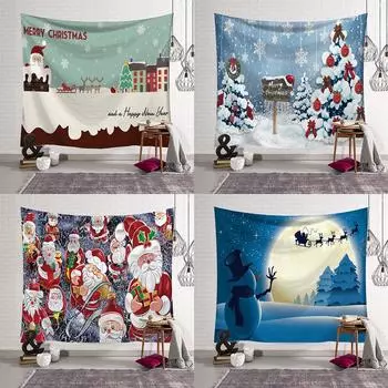Рождественское украшение для дома, настенный гобелен, настенное искусство, большая рождественская елка, гобелен, украшение 100x75cm