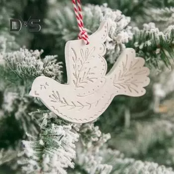 Рождественское украшение дружбы, деревянный белый голубь с конвертом, украшение в виде голубя дружбы, подарок лучшему другу 1pc