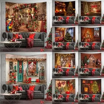 Рождественское украшение, гобелен, настенное украшение, украшение для комнаты, гостиной, спальни, новогоднее украшение для дома 100x75cm
