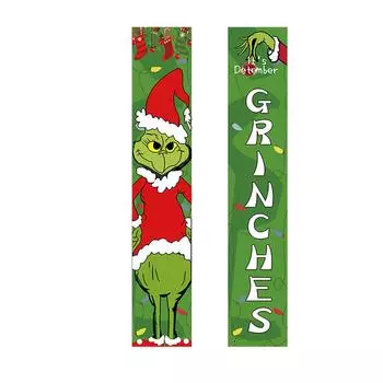 Рождественское украшение крыльца для дома Украшение на открытом воздухе Украшение для дома Украшение на День благодарения One Size зелёный