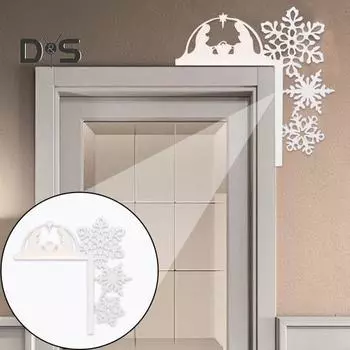 Рождественское украшение на дверную раму, металлический снеговик, лось, Санта-Клаус, снежинка, рождественская елка, дверной угол, знак, украшение на переднюю дверь, украшение для сиденья A