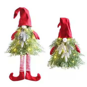 Рождественское украшение на елку в виде шведского гнома, вечнозеленые гномы со светодиодной подсветкой, скандинавский эльф, плюшевая кукла, украшения для дома