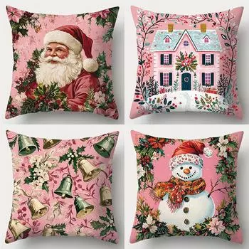 Рождественское украшение наволочка Санта-Клаус Снеговик наволочка гостиная диван наволочка украшение для дома подарок на Новый год 40x40cm