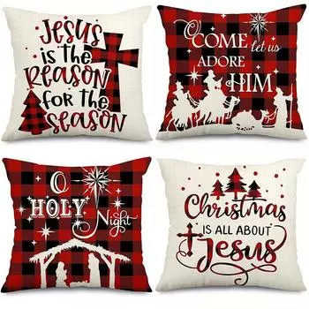 Рождественское украшение наволочка Счастливого Рождества Новогодний подарок Гостиная Диван Подушка Чехол для комнаты украшение дома 40x40cm