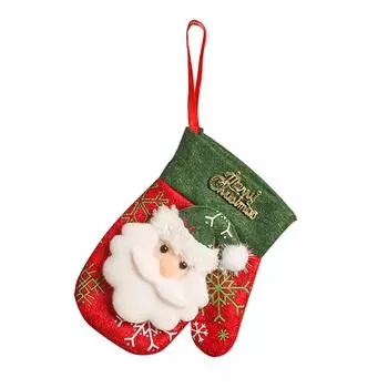 Рождественское украшение Нетканая елочная подвеска Мешок для конфет красный