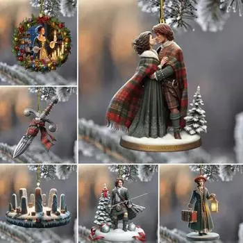 Рождественское украшение Outlander 2D акриловое украшение Outlander винтажное украшение на рождественскую елку для декора каминной двери D