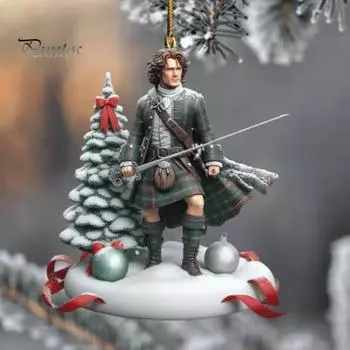 Рождественское украшение Outlander 2D акриловое украшение Outlander винтажное украшение на рождественскую елку для декора каминной двери C