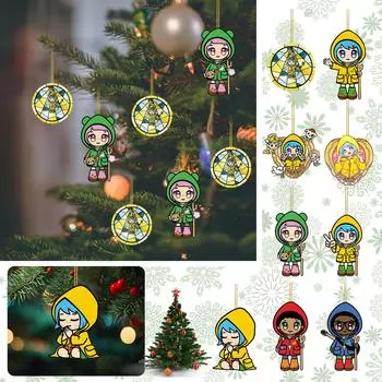Рождественское украшение Подвеска Рождественская елка Бирка Тематическая вечеринка Поделки Орнамент One Size