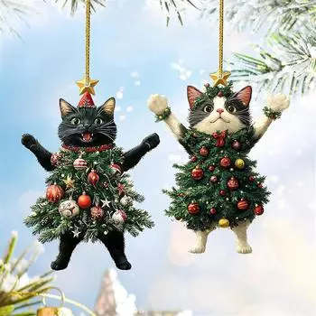 Рождественское украшение Подвеска Рождественская елка Бирка Тематическая вечеринка Поделки Орнамент One Size