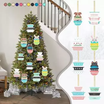 Рождественское украшение Подвеска Рождественская елка Бирка Тематическая вечеринка Поделки Орнамент One Size