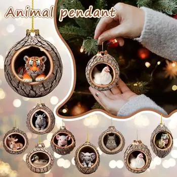 Рождественское украшение Подвеска Рождественская елка Бирка Тематическая вечеринка Поделки Орнамент One Size