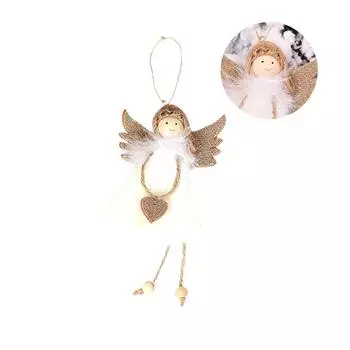 Рождественское украшение подвесная кукла кулон искусственные волосы рождественская елка украшение