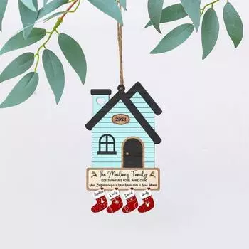 Рождественское украшение, подвесной кулон с шнурком, легко подвешивается, декоративное универсальное украшение, деревянное украшение