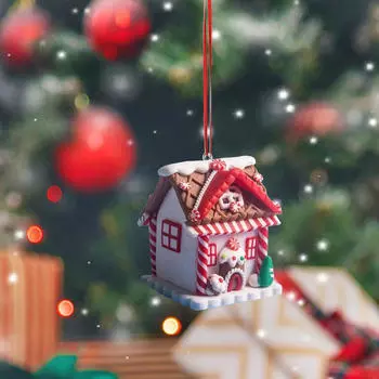 Рождественское украшение пряничный домик украшение подвеска деревня многоразовое ремесло рождественское подвесное украшение