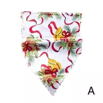 Рождественское украшение Рождественский принт Настольный флаг Рождественские декоративные принадлежности Праздничные подарки Домашняя декоративная ткань для чайного столика A