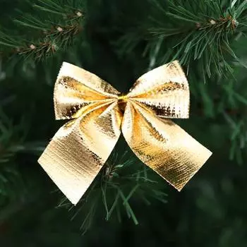 Рождественское украшение с бантом Красивые привлекательные многоразовые елочные банты Золотой Серебряный Красный бант Рождественское украшение с бантом Рождественское украшение с бантом золотистый