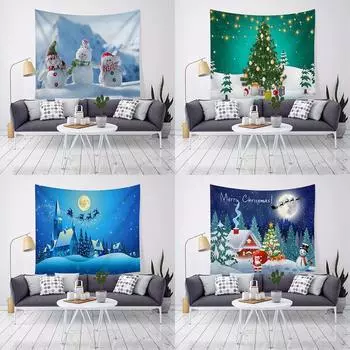 Рождественское украшение Спальня Гостиная гобелен камин с принтом Настенный декор фон ткань домашний декор гобелен Tapiz navideo 100x75cm