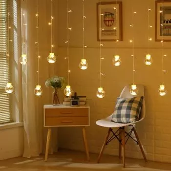 Рождественское украшение, светодиодный подарок на день рождения, шар с пожеланиями, световая гирлянда, креативный моделирующий светильник для украшения комнаты, световая гирлянда теплый белый