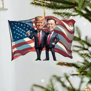 Рождественское украшение Трампа 2024 года, забавное акриловое украшение Трампа, подвесное украшение на рождественскую елку для