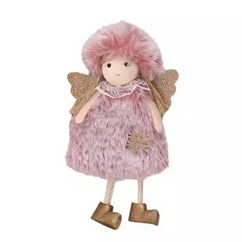 Рождественское украшение Веселая кукла Кулон с привязью Украшение рождественской елки One Size розовый