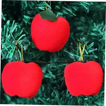 Рождественское украшение в виде яблока, подвесные украшения для елки, праздничная елка, красные пенопластовые шары, подвески, праздничные принадлежности для вечеринок