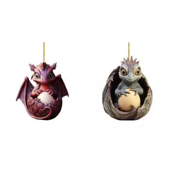 Рождественское украшение в виде яйца дракона, новинка, милые акриловые сувениры для вечеринки (К)