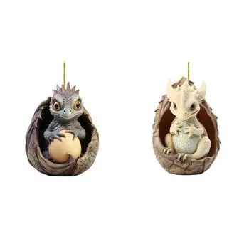 Рождественское украшение в виде яйца дракона, новинка, милые акриловые сувениры для вечеринки (В)