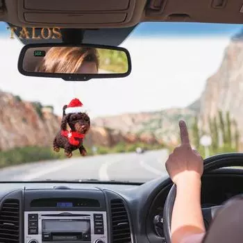 Рождественское украшение в виде таксы, подвесное украшение ручной работы в виде таксы, вязаная подвеска в виде собаки, рождественский подарок для любителей собак A