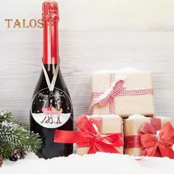 Рождественское украшение в виде животного, 2D, плоское акриловое украшение, мультяшная шапка Санты, подвесное украшение в виде животного для каминной полки рождественской елки J