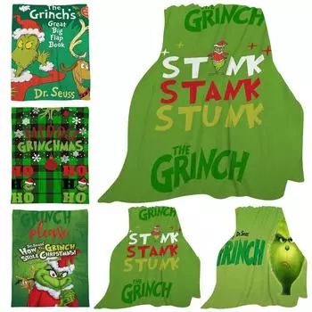 Рождественское зеленое одеяло, ультрамягкое покрывало для дивана-кровати, легкое теплое постельное белье, флисовое постельное белье 150x200 см One Size