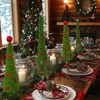 Рождественскую елку можно согнуть, рождественское украшение - настольная рождественская елка One Size