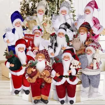 Рождество 12 дюймов Санта-Клаус кукла сидящая Санта-Клаус кукла украшения для окон подарки