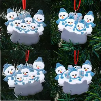 Рождество 2020, семейный снеговик, рождественская елка, подвесной комплект украшений, декор для блокировки, подарочные товары для мероприятий