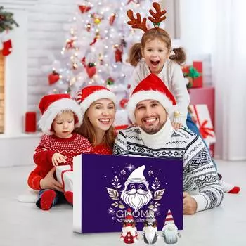 Рождество 2024 года, календарь обратного отсчета до Рождества 2024 года с коллекционными плюшевыми куклами, 24-дневный рождественский адвент-календарь, рождественский подарок One Size