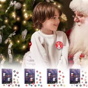 Рождество 24 Календарь прибытия Медали Календарь обратного отсчета Трансграничные популярные детские рождественские подарки One Size