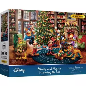 Рождество Диснея Микки и его друзей (холст) Пазл Disney 1000 деталей
