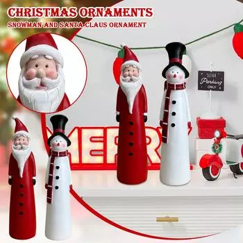 Рождество, елочные украшения, снеговик-Клаус, рождественские украшения, снеговик из смолы One Size красный