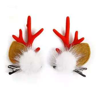 Рождество Лось Рог Рога Олень Заколки Шпилька Олень Ухо Оленя 1 Pair