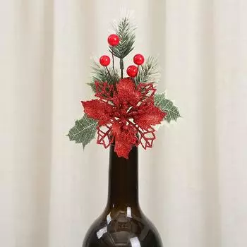 Рождество Рождественская сосна Красные фруктовые ветки Рождественский цветок Рождественская елка Подвеска Реквизит светло-фиолетовый