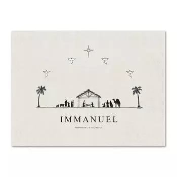 Рождество, рождественские принты, настенное искусство, Бог с нами, Мария и Иосиф, христианская картина на холсте, Иисус, искусство, библейский плакат с Рождеством 21x30cm No Frame