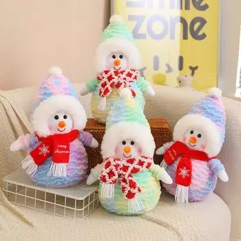 Рождество Рождественский Снеговик Старик Лось Плюшевая Мягкая Кукла Кукольная Вечеринка Подарки на Новый Год для Детей Подарки на Праздники 35CM