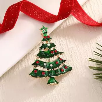 Рождество Рождественское украшение Изысканные броши Роскошное сочетание одежды Классический дизайн со стразами Дизайн венка 11 стилей