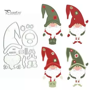 Рождество Санта-Клаус резки умирает DIY скрапбук бумажные карты фото ремесло трафарет плесень серебряный